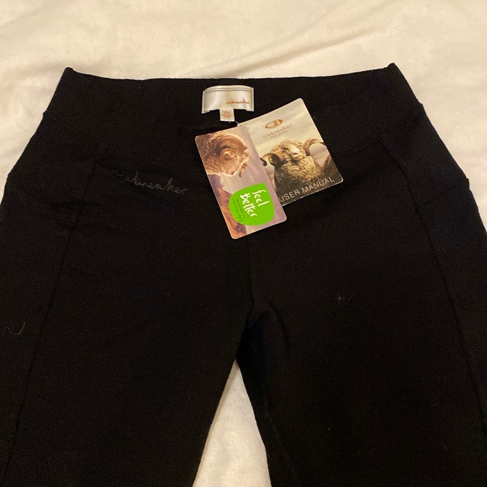 RARE vintage NWT icebreaker lily pant small women’s black bootcut merino wool